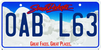 SD license plate 0ABL63