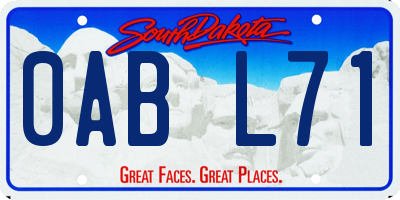 SD license plate 0ABL71