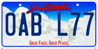 SD license plate 0ABL77