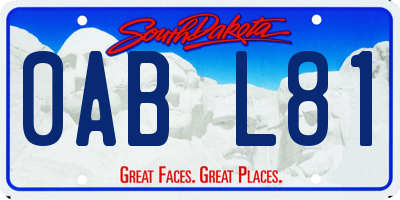SD license plate 0ABL81