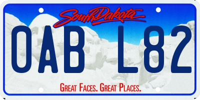 SD license plate 0ABL82