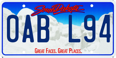 SD license plate 0ABL94