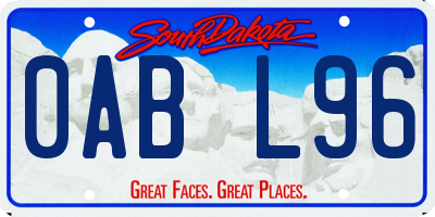 SD license plate 0ABL96