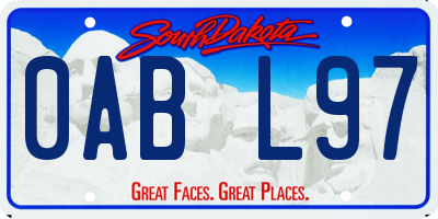 SD license plate 0ABL97