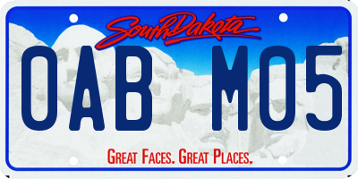 SD license plate 0ABM05