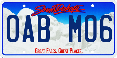 SD license plate 0ABM06