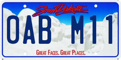 SD license plate 0ABM11