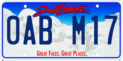 SD license plate 0ABM17