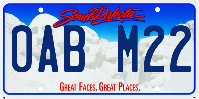 SD license plate 0ABM22