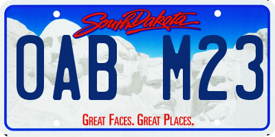 SD license plate 0ABM23