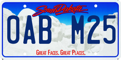 SD license plate 0ABM25