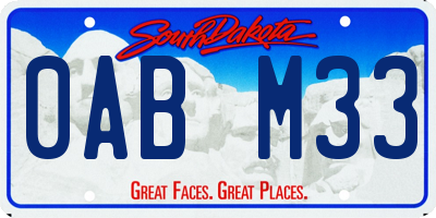 SD license plate 0ABM33