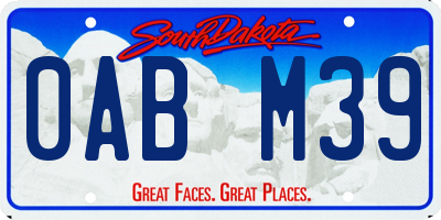 SD license plate 0ABM39