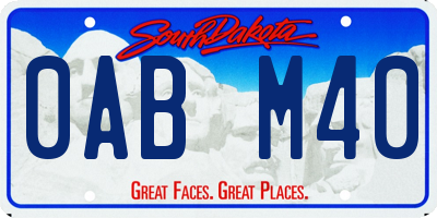 SD license plate 0ABM40