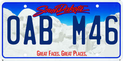 SD license plate 0ABM46