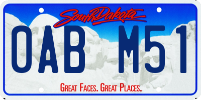 SD license plate 0ABM51