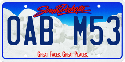 SD license plate 0ABM53