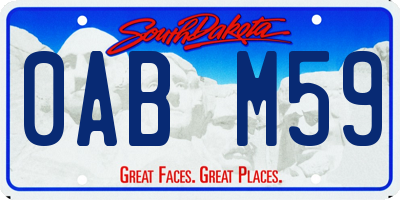 SD license plate 0ABM59