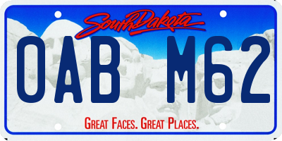 SD license plate 0ABM62