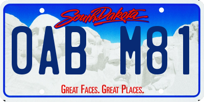 SD license plate 0ABM81