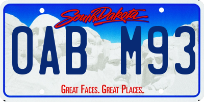 SD license plate 0ABM93