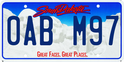 SD license plate 0ABM97