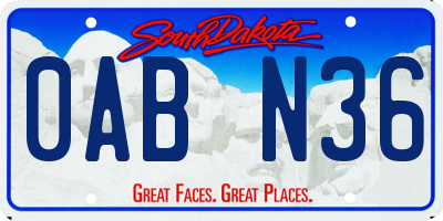 SD license plate 0ABN36