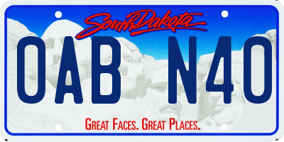 SD license plate 0ABN40