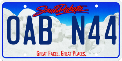 SD license plate 0ABN44