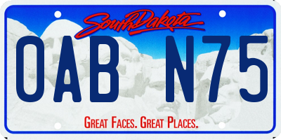 SD license plate 0ABN75