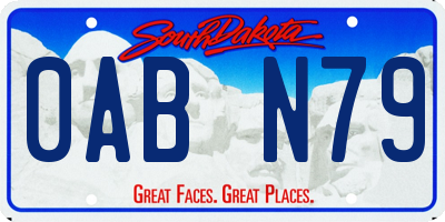 SD license plate 0ABN79