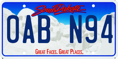 SD license plate 0ABN94