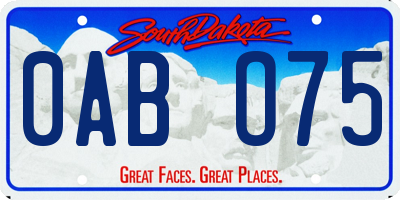 SD license plate 0ABO75