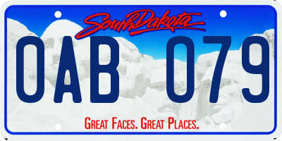 SD license plate 0ABO79