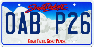 SD license plate 0ABP26