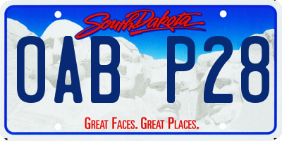 SD license plate 0ABP28