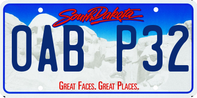 SD license plate 0ABP32