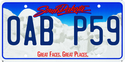 SD license plate 0ABP59