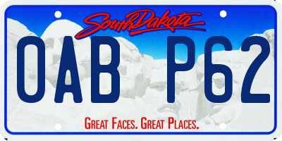 SD license plate 0ABP62