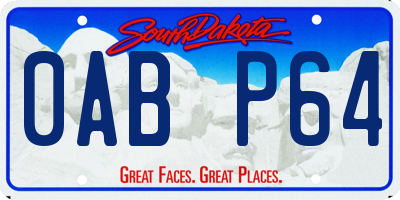 SD license plate 0ABP64