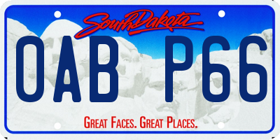 SD license plate 0ABP66