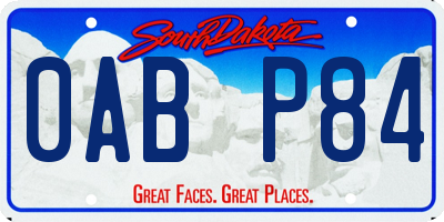 SD license plate 0ABP84