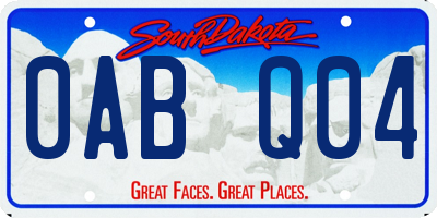 SD license plate 0ABQ04