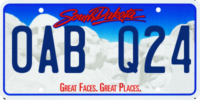 SD license plate 0ABQ24