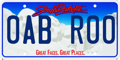 SD license plate 0ABR00