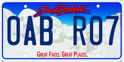 SD license plate 0ABR07