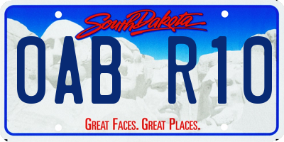 SD license plate 0ABR10