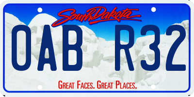 SD license plate 0ABR32