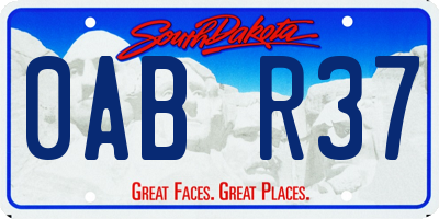 SD license plate 0ABR37