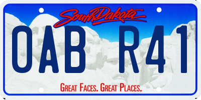 SD license plate 0ABR41